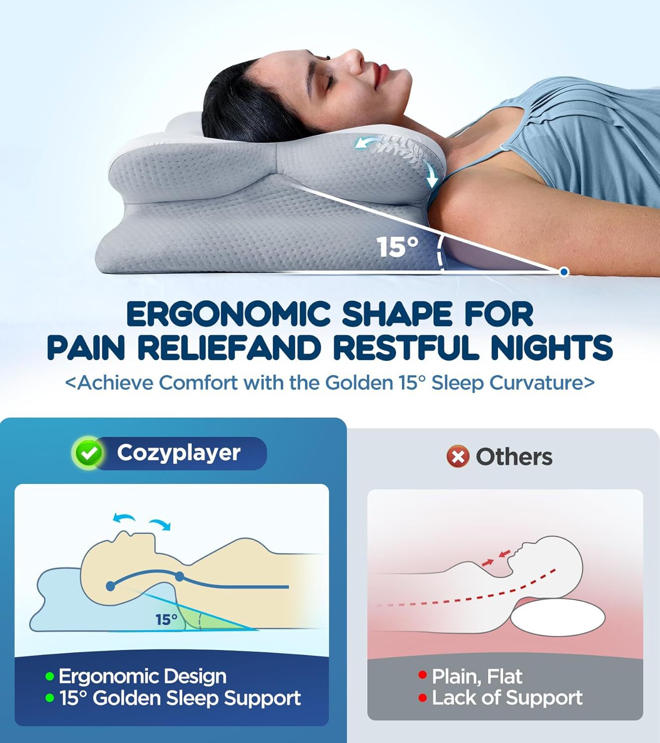 Cross-border butterfly sleep memory pillow slow rebound hotel zero pressure butterfly protection cervical spine pillow pillow core