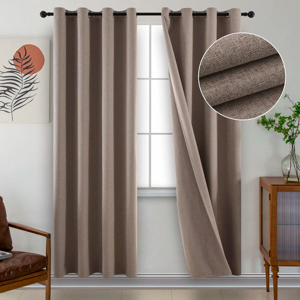 Custom Made 100% Blackout Curtains – Thermal Insulated, Soundproof