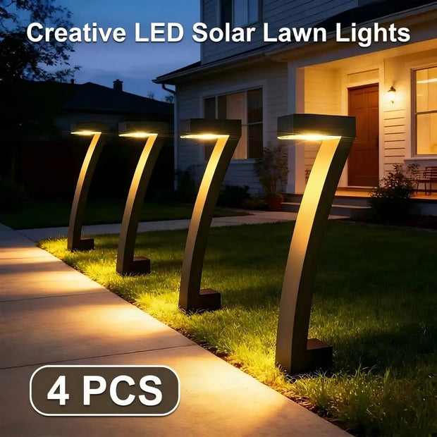Solar Underground Lawn Lights | IP65 | Warm White | 8–12hr Runtime | Pack of 4
