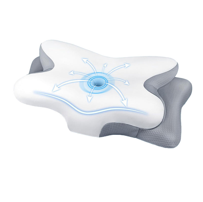 Cross-border butterfly sleep memory pillow slow rebound hotel zero pressure butterfly protection cervical spine pillow pillow core