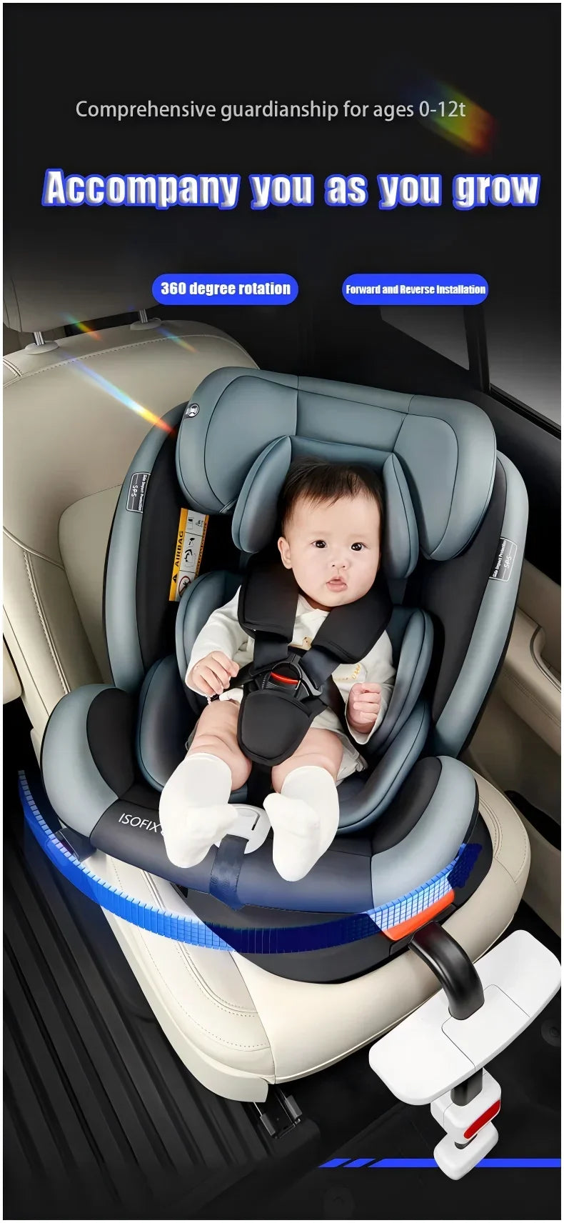 Magic ZC 360° Swivel Car Seat ISOFIX | i-Size | 9–36 kg | Footrest Included