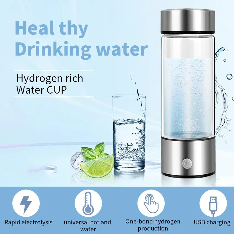 420ml - Portable Hydrogen-Rich Water Generator Bottle.