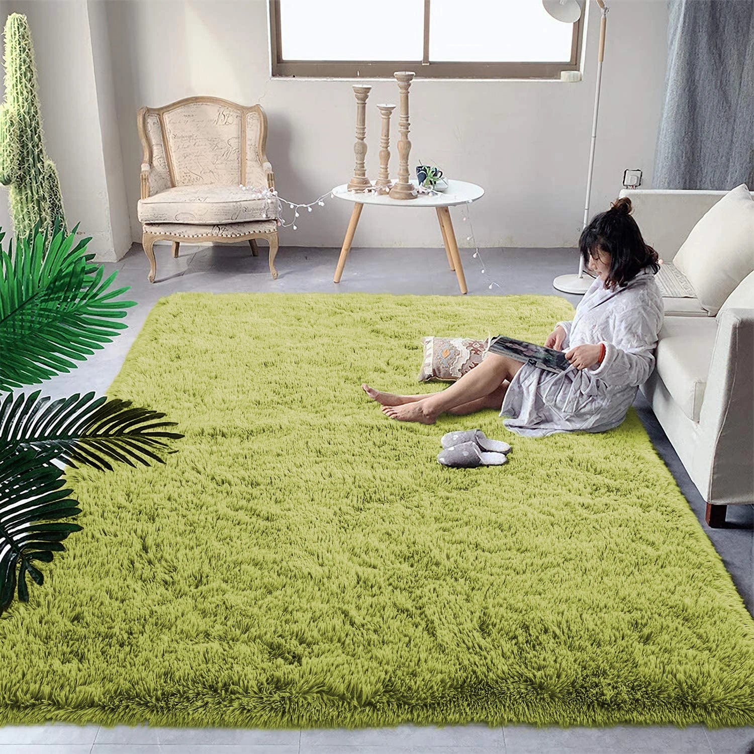 Soft Plush Bedroom Non-Slip Carpet.