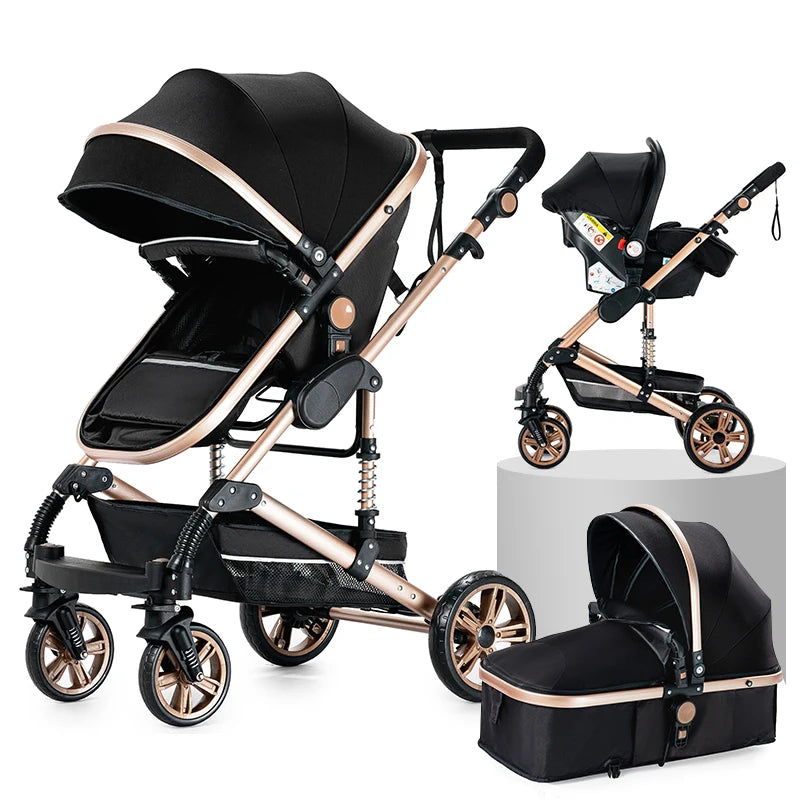 3-in-1 Multifunctional Baby Stroller with car seat - 3in1 Baby Pram