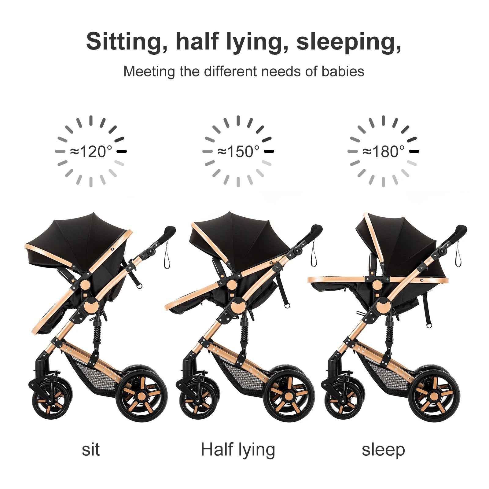 3-in-1 Multifunctional Baby Stroller with car seat - 3in1 Baby Pram