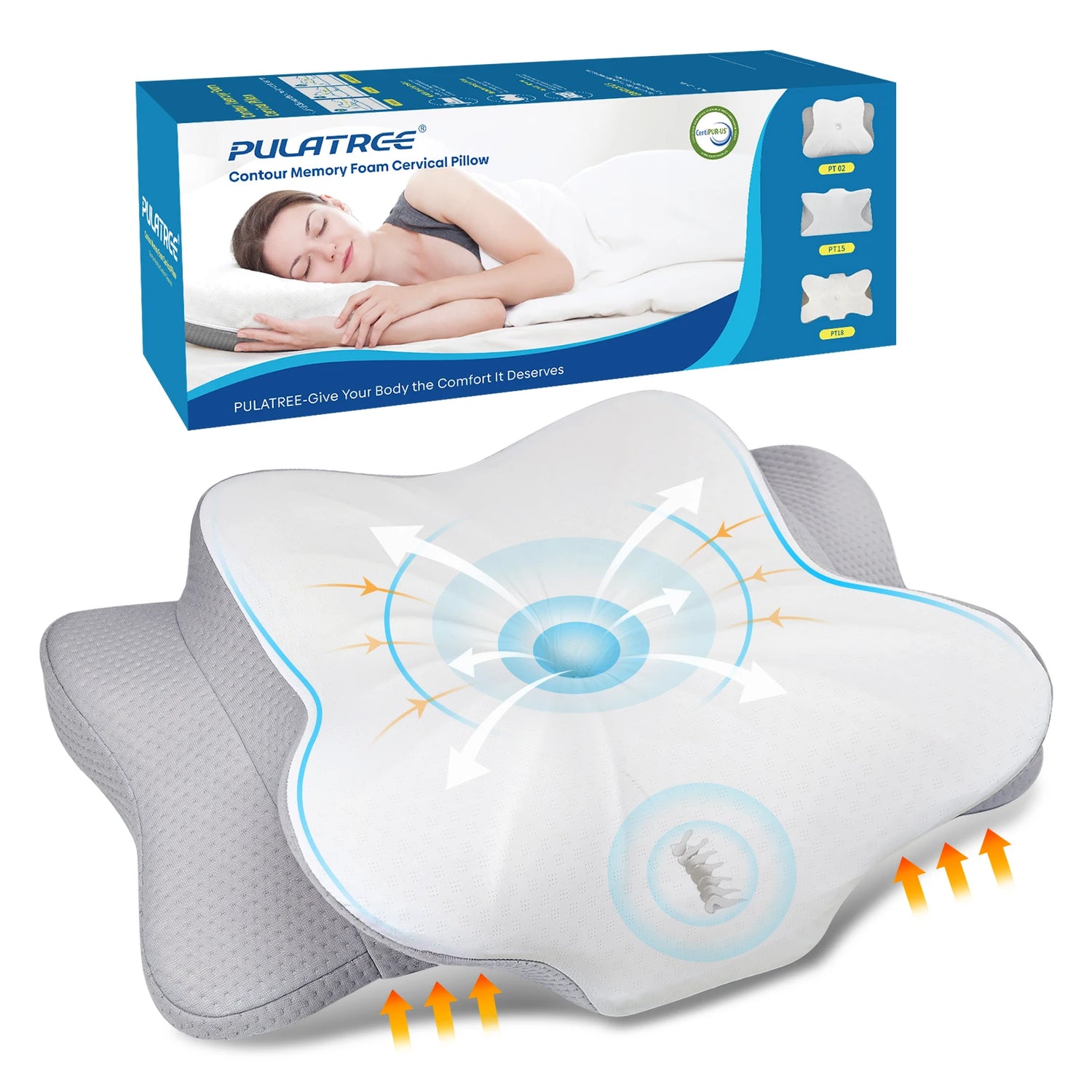 Ergonomic Memory Foam Pillow