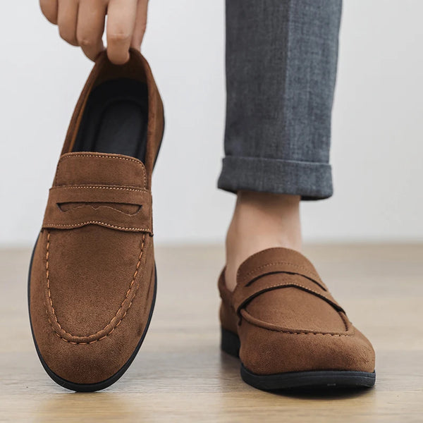 Men's Suede Slip-On Loafers – Preppy Lightweight