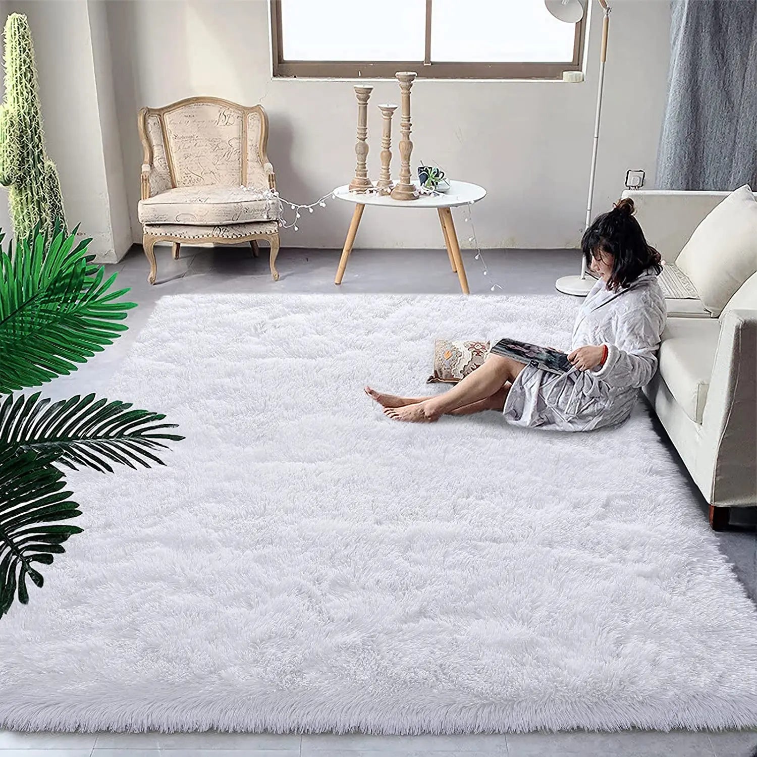 Soft Plush Bedroom Non-Slip Carpet.