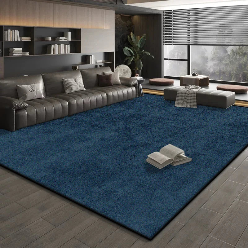 Solid Color Plush Rug - Modern Abstract Carpet for Living Room & Bedroom 160x200cm
