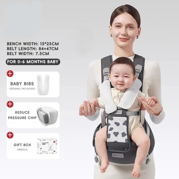 NOBLILUX HipLift | Ergonomic Baby Carrier & Hip Seat | Anti-Gravity | 100% Cotton