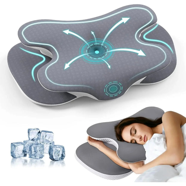 NOBLILUX heart-shaped memory foam neck support pillow