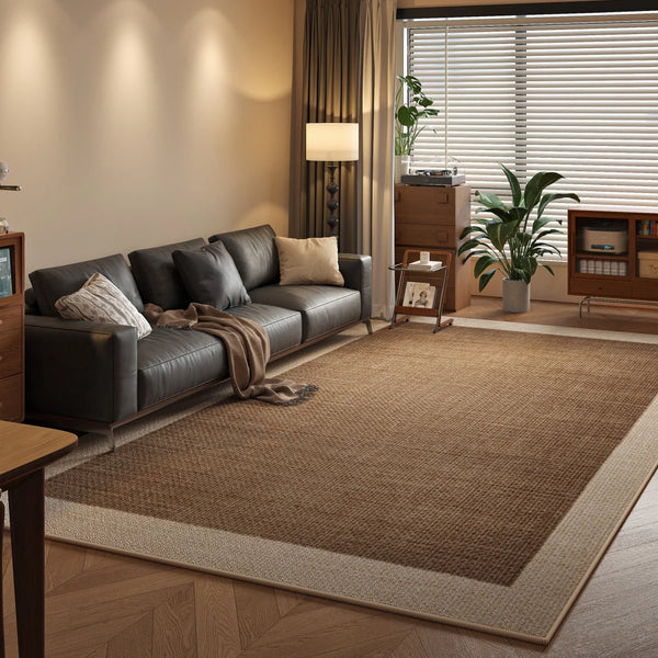 Large Non-Slip Waterproof Area Rug - Loop Pile TPR Carpet for Living Room & Bedroom