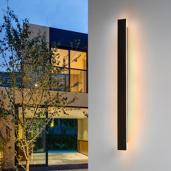 Dimmable LED Outdoor Long Wall Sconce | Remote Control | Iron | AC85–265V | 60–120cm | 1 or 2 Set
