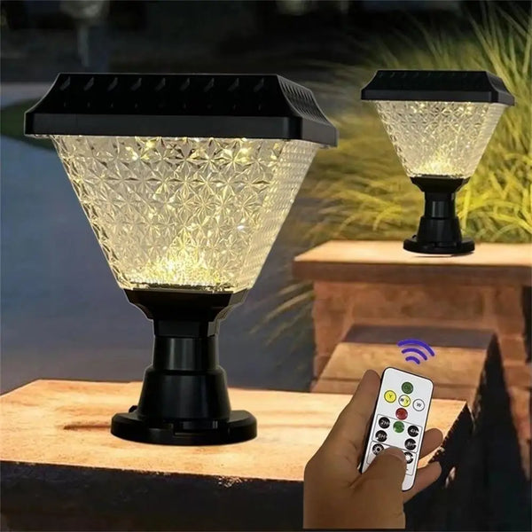 Solar RGB Pillar Light | Remote Control & Dimmable | IP65 | 8–10hr Runtime | 2 pcs