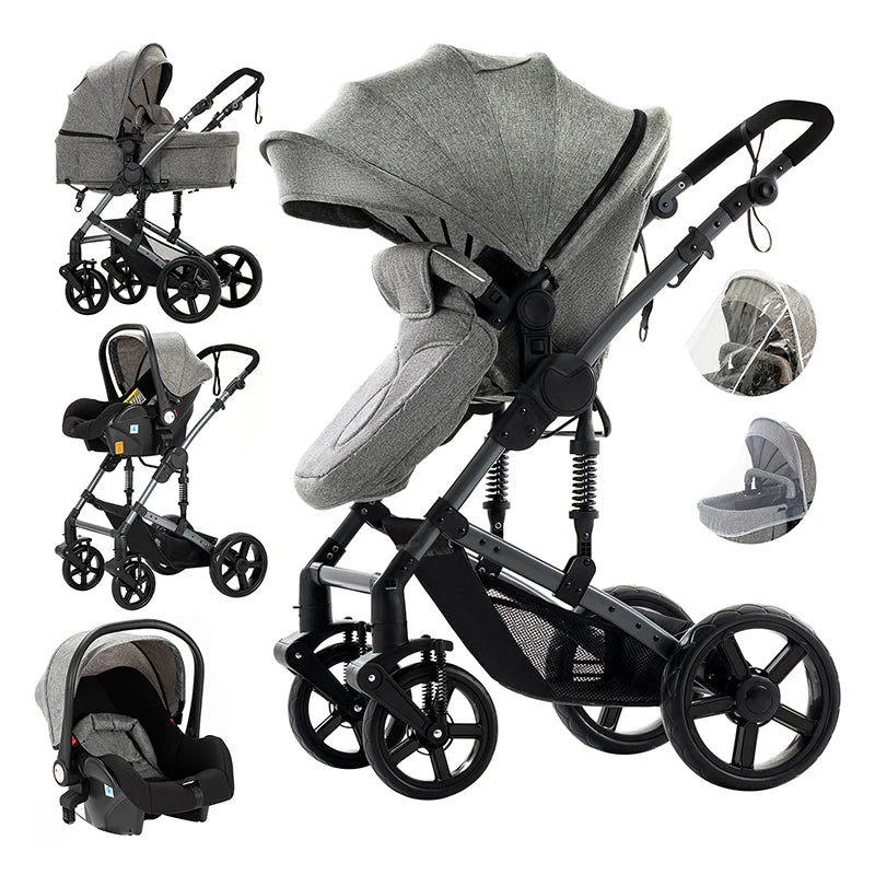 3-in-1 Multifunctional Baby Stroller with car seat - 3in1 Baby Pram