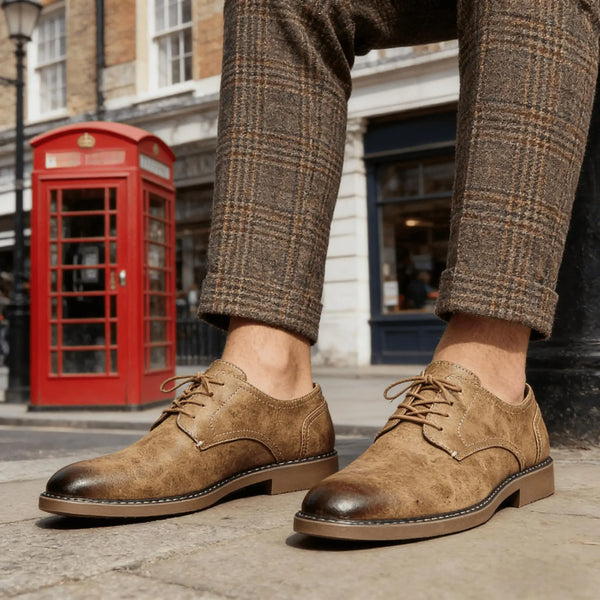 Men's Casual Leather Lace-Up Shoes – Everyday Comfort