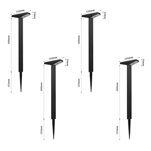 Solar Garden Pathway Light | T-Shape LED Stake Lamp | IP65 | 1 or 4 Pack