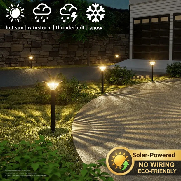 Solar Garden Landscape Lights | IP55 Waterproof LED Pathway Lamp | 2-Pack