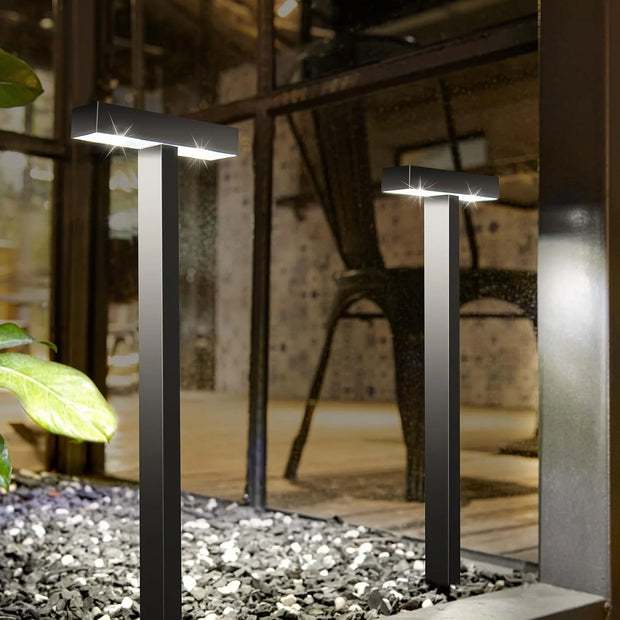 Solar Garden Path Spotlights | 4 Pack | IP65 Waterproof LED | Dusk to Dawn | Lawn Stake Lights