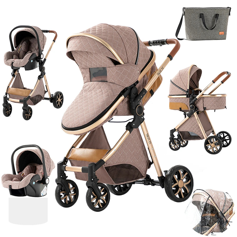 3-in-1 Multifunctional Baby Stroller with car seat - 3in1 Baby Pram