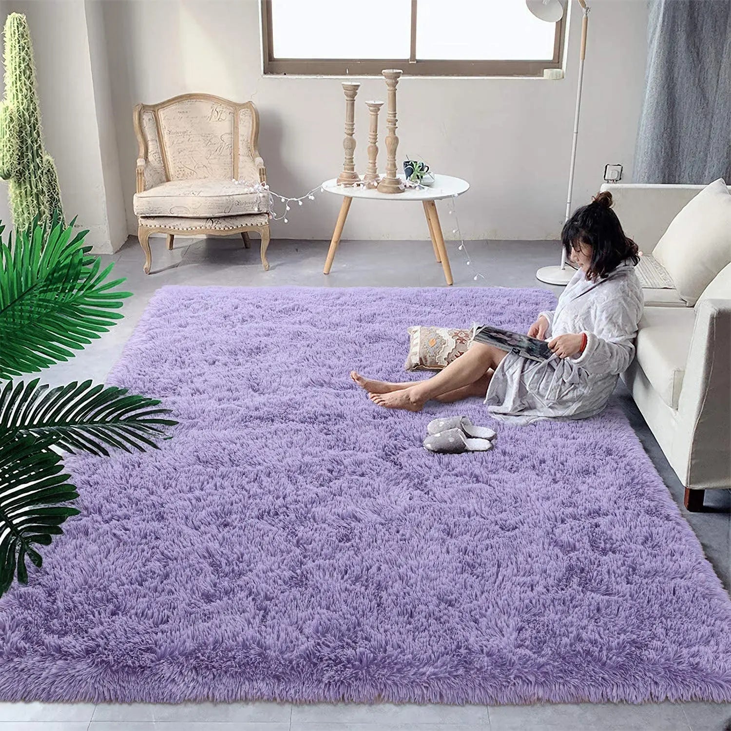 Soft Plush Bedroom Non-Slip Carpet.