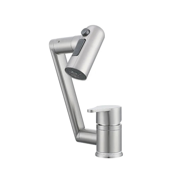 Foldable Basin Faucet 360° Swing Arm - Stainless Steel Hot & Cold Mixer Tap