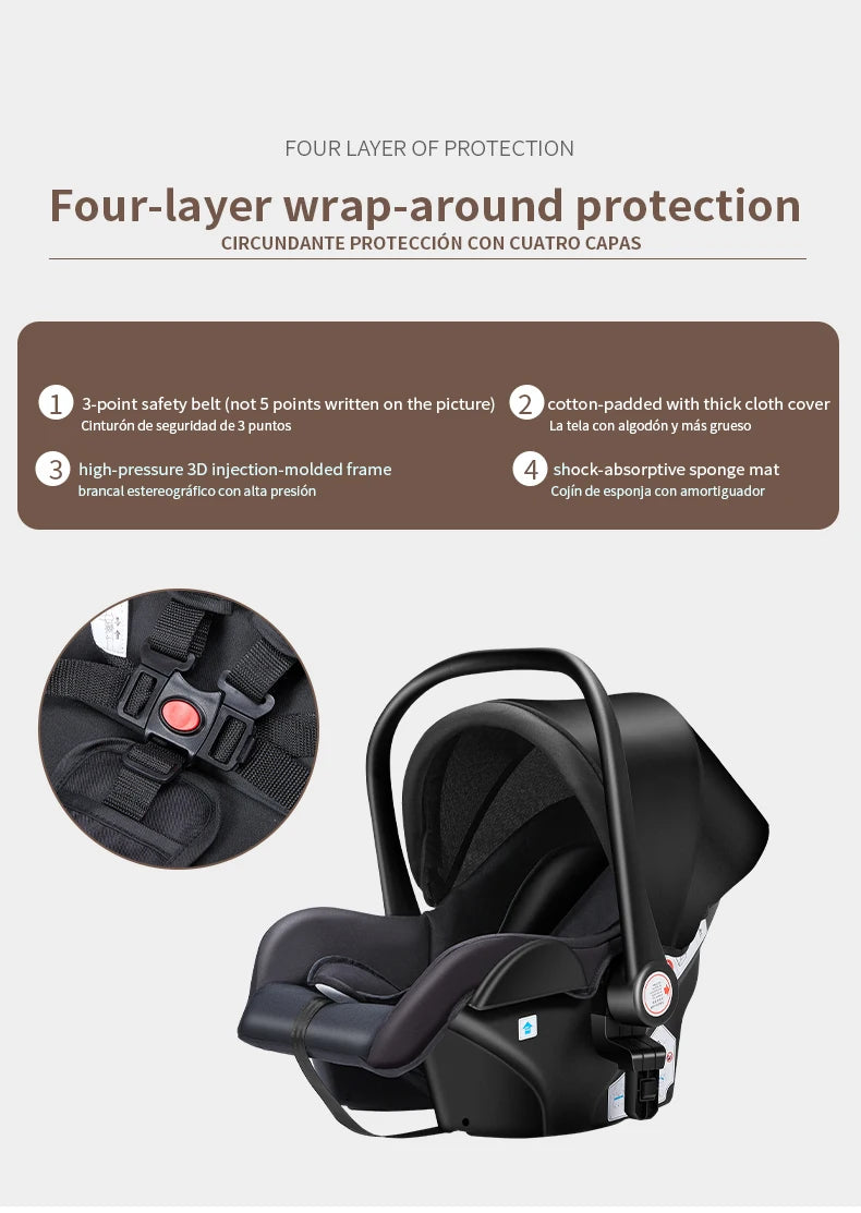 3-in-1 Multifunctional Baby Stroller with car seat - 3in1 Baby Pram