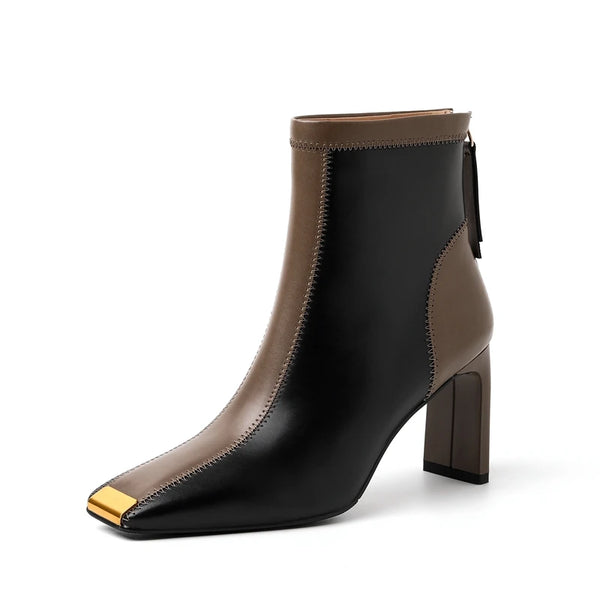 Women's Leather Western Boots – Square Toe Calf Boot