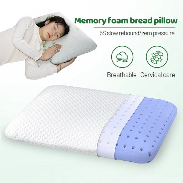 Cooling Memory Foam Pillow – Neck Pain Relief | Side Sleeper, Cotton Cover
