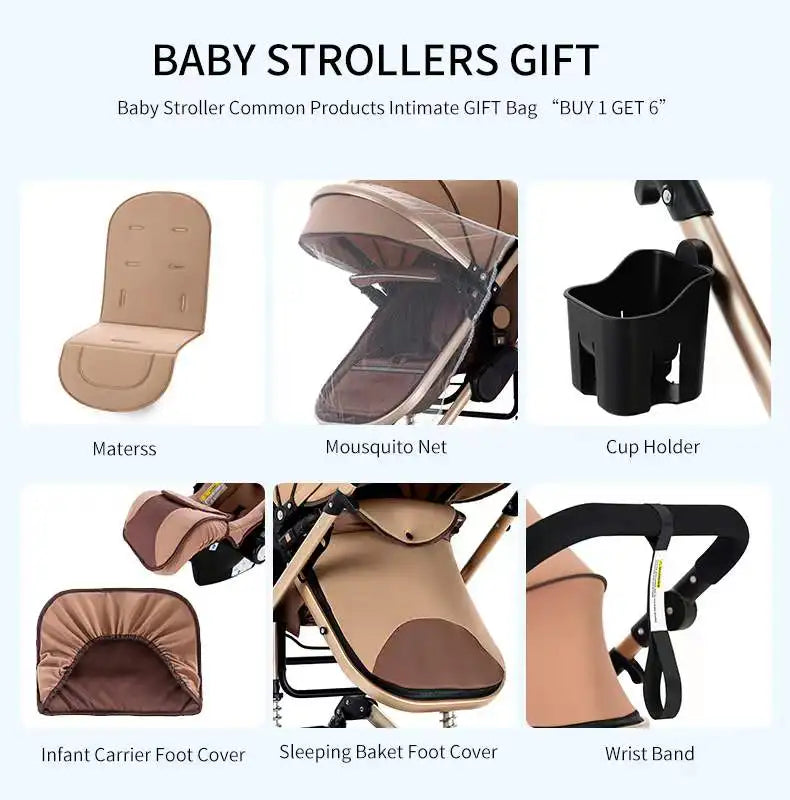 3-in-1 Multifunctional Baby Stroller with car seat - 3in1 Baby Pram