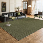 Retro Green Area Rug - Fluffy Soft Carpet for Living Room & Bedroom