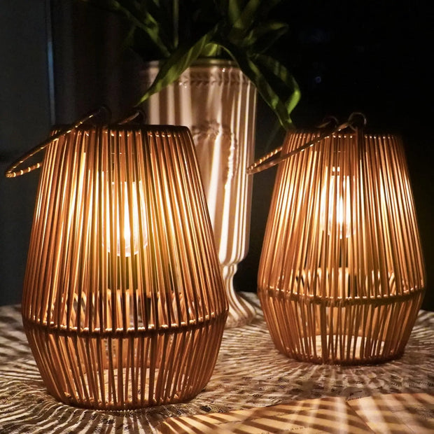 Solar Woven Tungsten Filament Lantern | IP55 Outdoor Garden Hanging Light