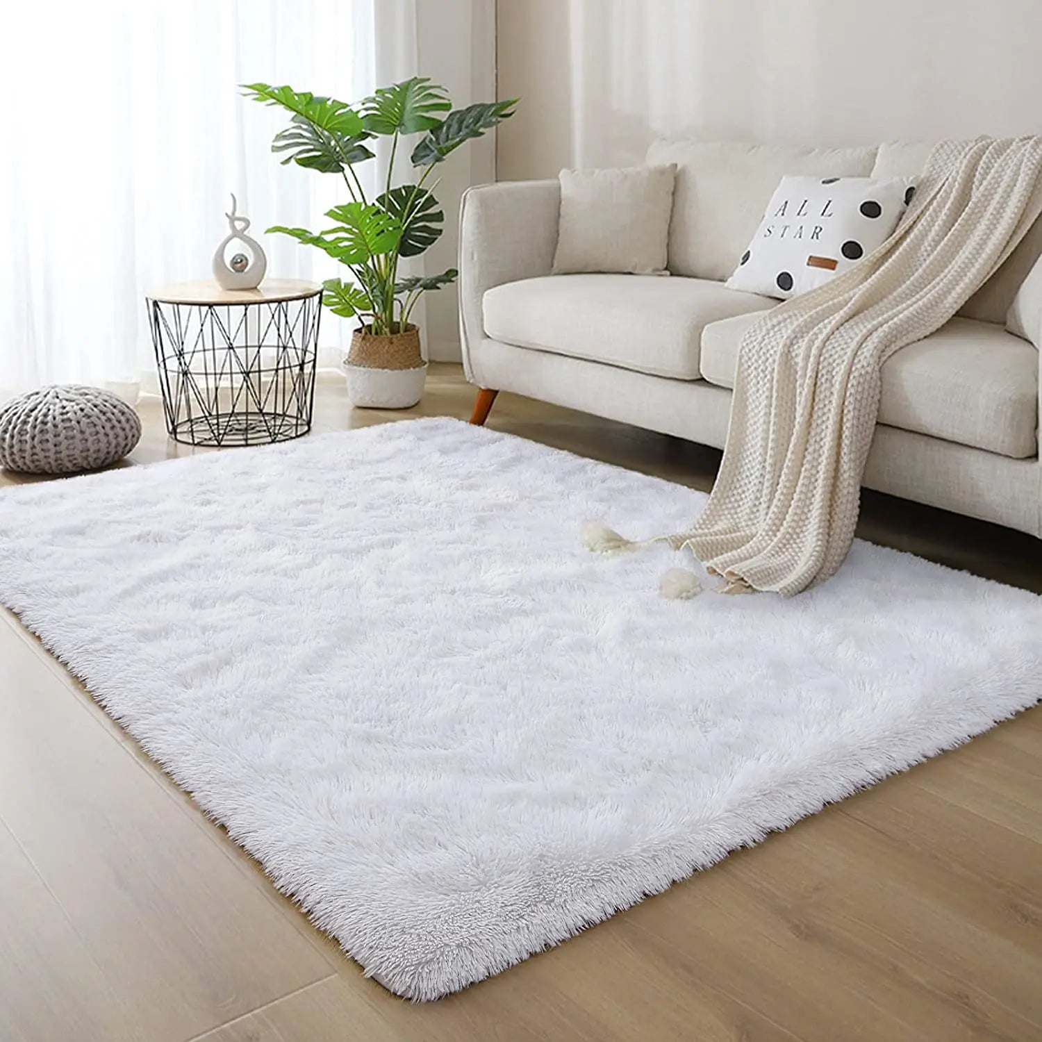 Soft Plush Bedroom Non-Slip Carpet.