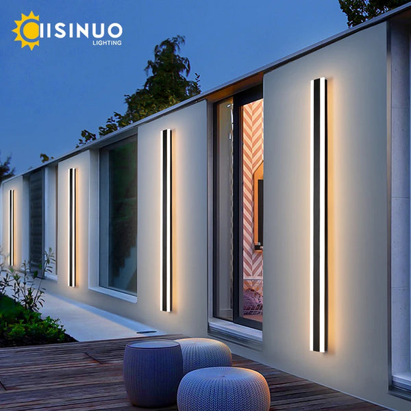 NOBLILUX AlumSconce | LED Long Strip Outdoor Wall Lamp | IP65 | AC110–220V | Aluminium | 30–200cm