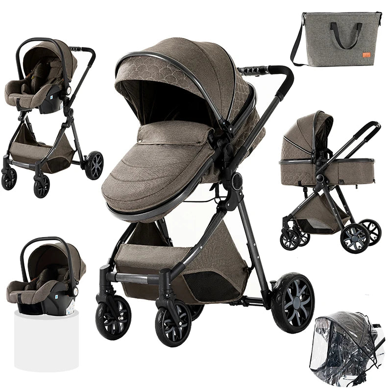 3-in-1 Multifunctional Baby Stroller with car seat - 3in1 Baby Pram