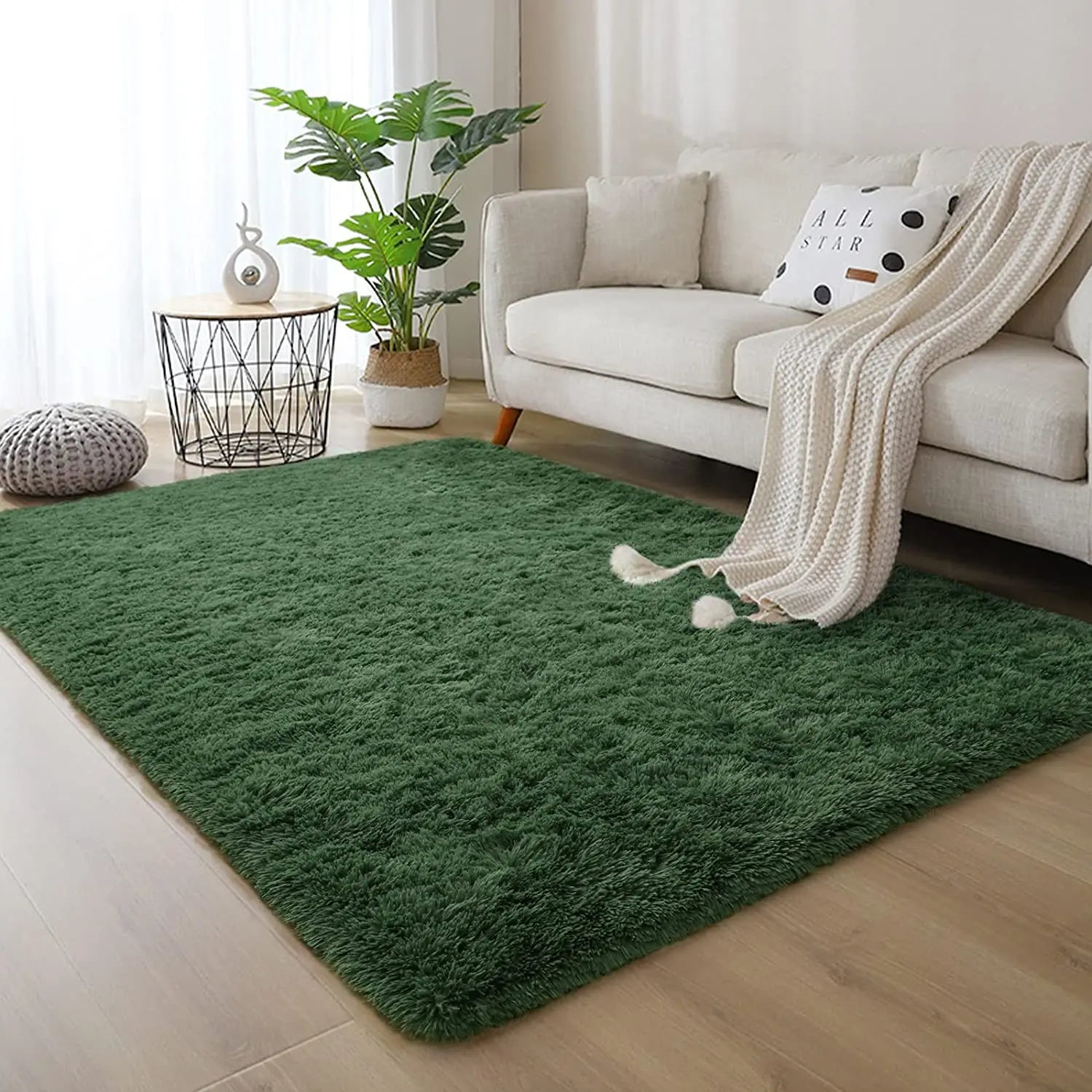 Soft Plush Bedroom Non-Slip Carpet.