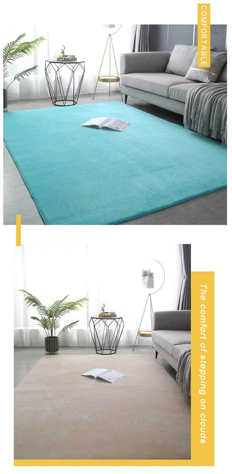 Large Soft Nonslip Living Room Rug.