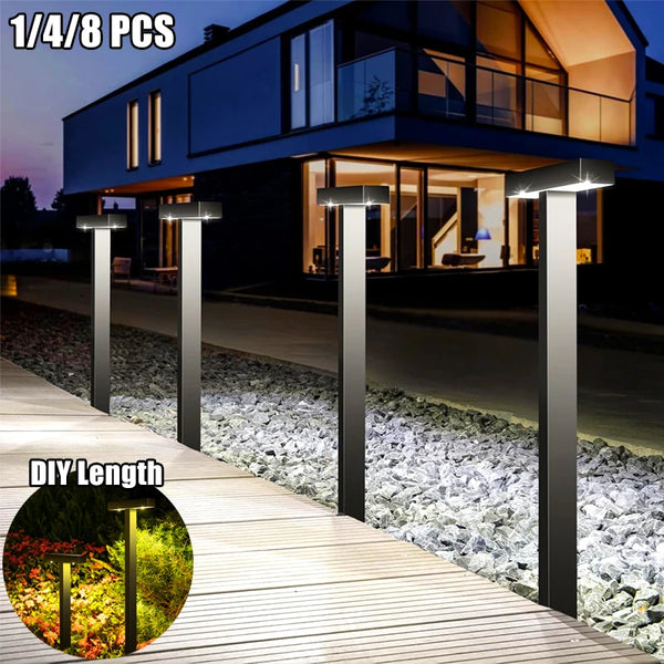 Solar Garden Path Lights | IP65 Waterproof LED Lawn Spotlight | 4-pack
