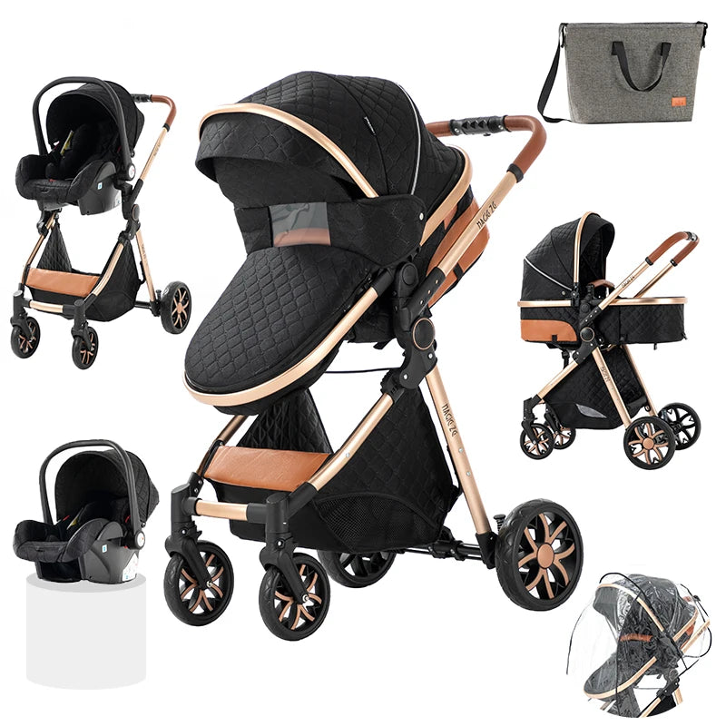 3-in-1 Multifunctional Baby Stroller with car seat - 3in1 Baby Pram