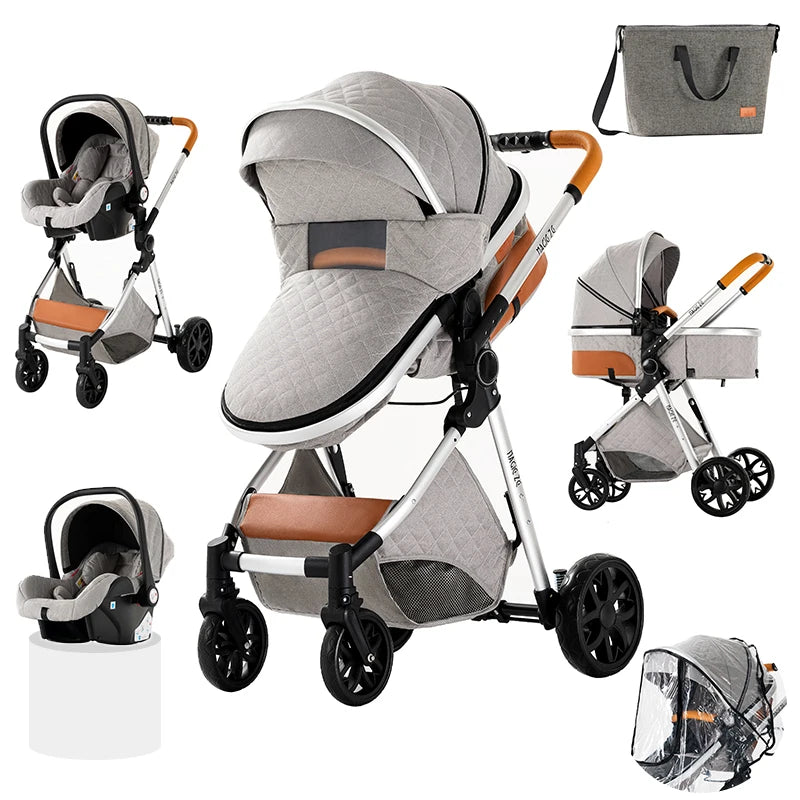 3-in-1 Multifunctional Baby Stroller with car seat - 3in1 Baby Pram