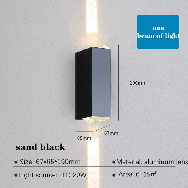 Outdoor waterproof double-headed LED wall washer light aisle corridor stairs a beam of light exterior wall door wall light