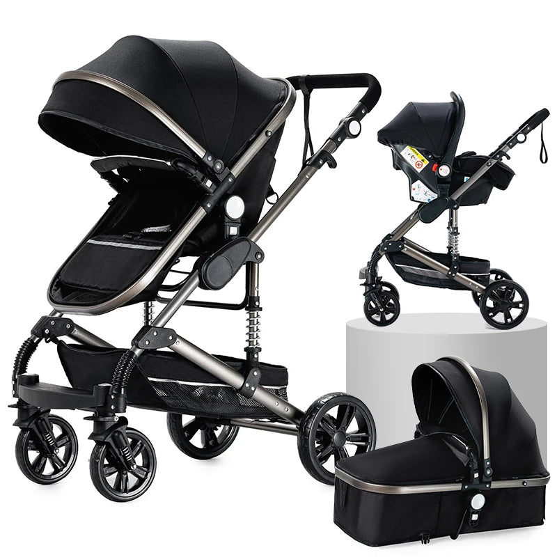 3-in-1 Multifunctional Baby Stroller with car seat - 3in1 Baby Pram