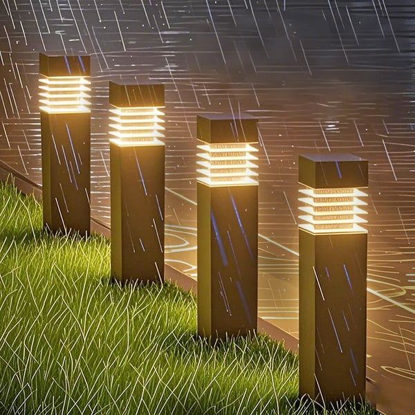 Solar LED Pathway Ground Lamp | IP65 Waterproof Garden Lawn Light | 4 Pack