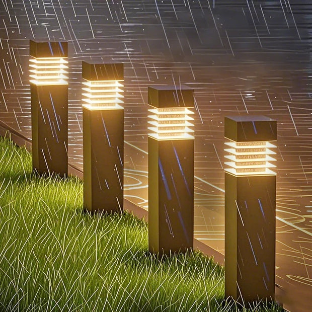 Solar LED Pathway Ground Lamp | IP65 Waterproof Garden Lawn Light | 4 Pack
