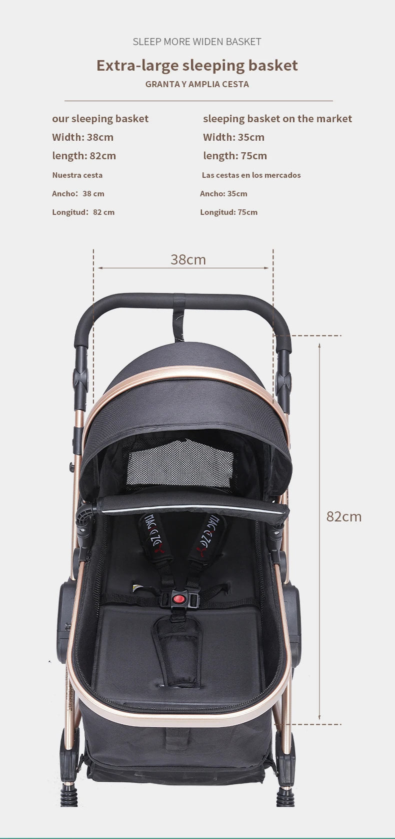 3-in-1 Multifunctional Baby Stroller with car seat - 3in1 Baby Pram