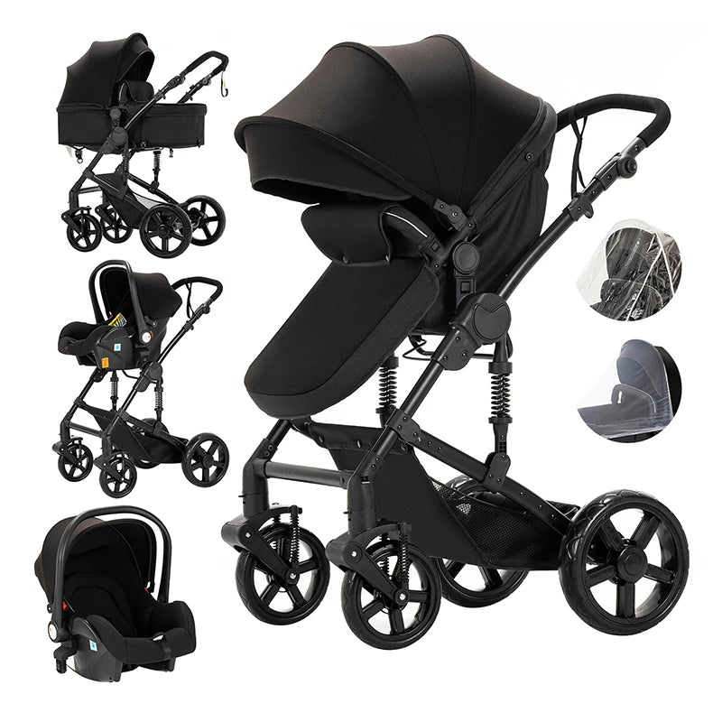 3-in-1 Multifunctional Baby Stroller with car seat - 3in1 Baby Pram