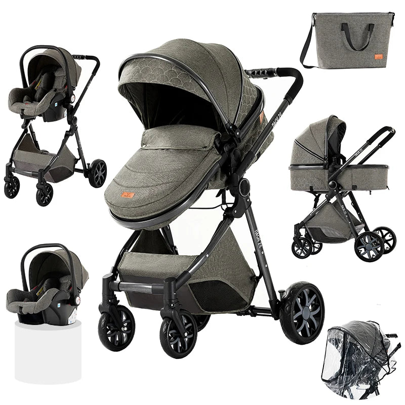 3-in-1 Multifunctional Baby Stroller with car seat - 3in1 Baby Pram