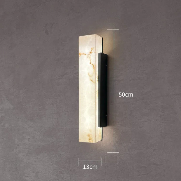 Minimalist Imitation Marble LED Porch Lamp | IP65 | AC85–265V | Stainless Steel | 50–80cm