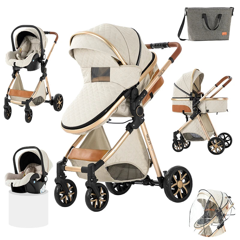 3-in-1 Multifunctional Baby Stroller with car seat - 3in1 Baby Pram