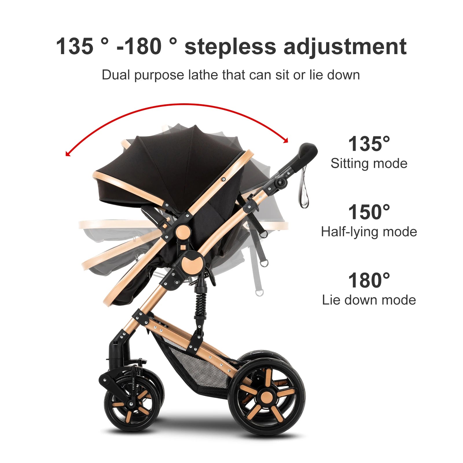 3-in-1 Multifunctional Baby Stroller with car seat - 3in1 Baby Pram